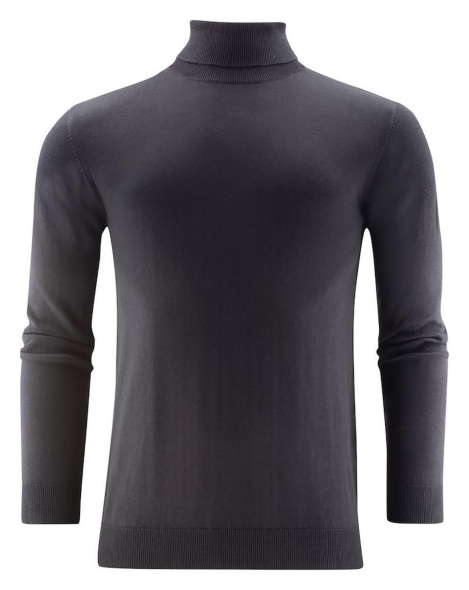 Polotröja J.Harvest & Frost 2112513 Ashland turtle - POLOTRÖJA 2112513 TEXET SVART STL S