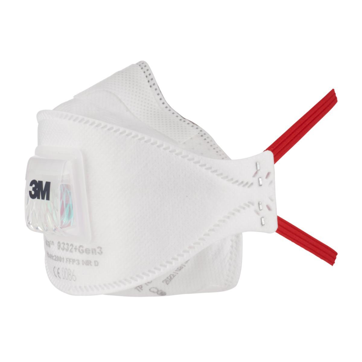 Filtrerande halvmask 3M 9300+G3 serien - FILTRERANDE HALVMASK 9332+GEN3 3M AURA FFP3 MED VENTIL