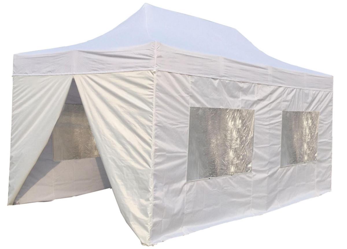 Tältväggar Ironside 6x3 m - TÄLT SIDOVÄGGAR F 573563 L=5.74H=2,9M.4 FÖNST+DÖRR/SIDA