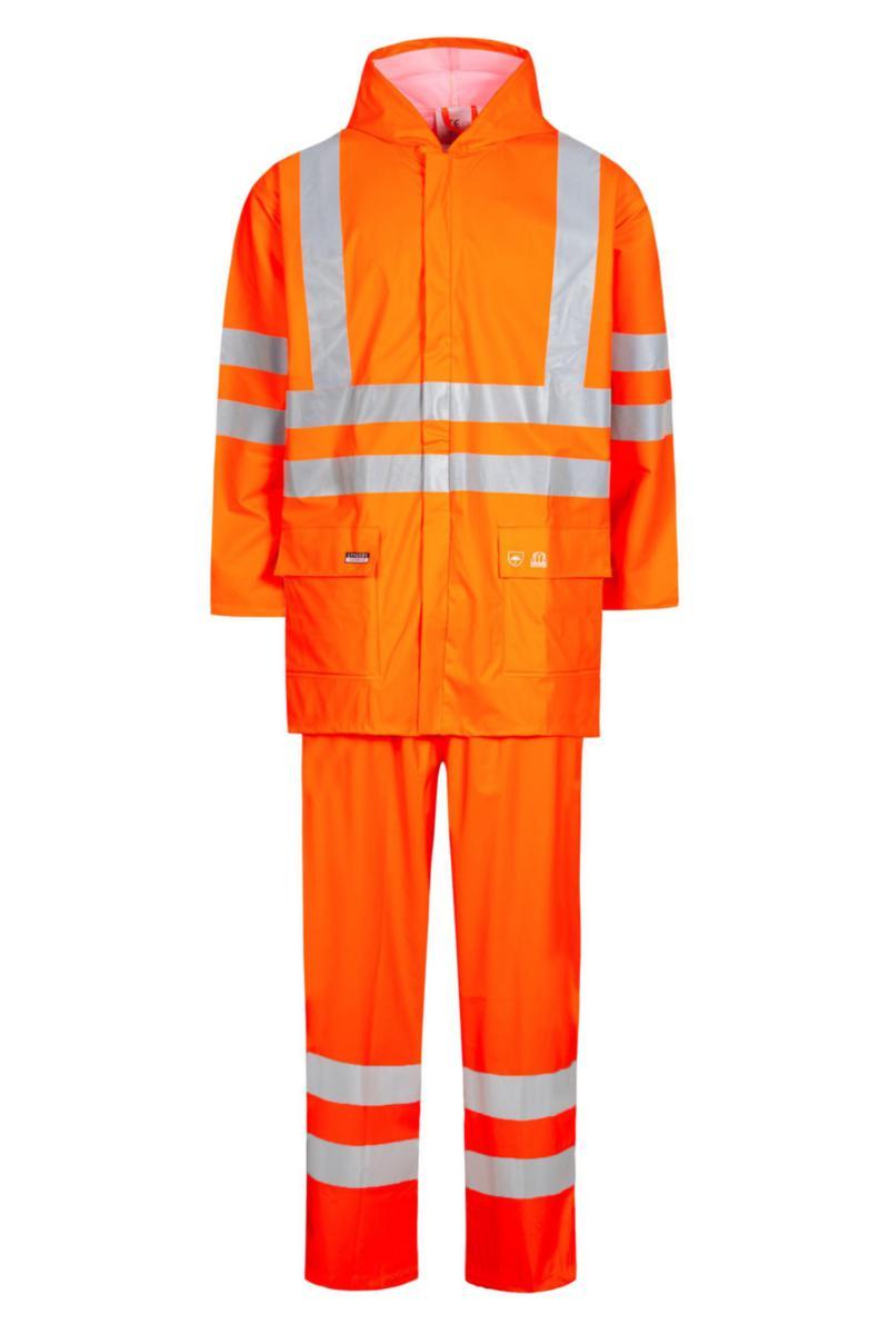 Regnställ Lyngsö LR552 - REGNSTÄLL LR552 PU 20000MM VARSEL KL.3 ORANGE STL XS