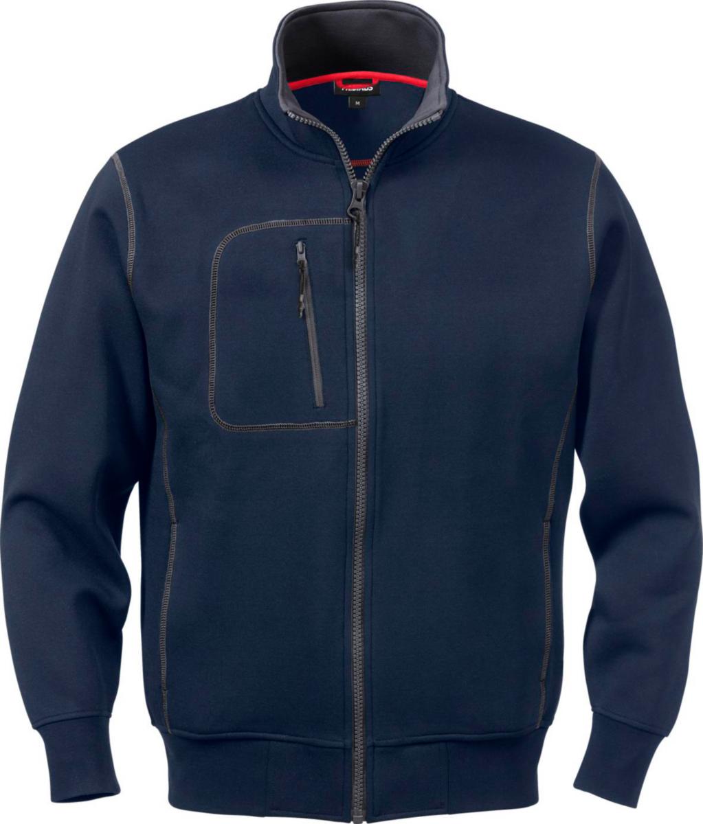 Sweatshirtjacka Fristads 1747 - TRÖJA FR CODE-1747 DF HELZIP MIDNATTSBLÅ STL L