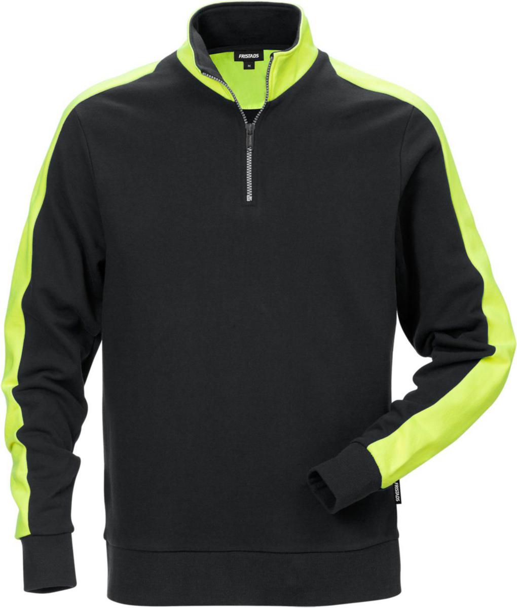 Sweatshirt Fristads 7449 RTS - SWEATSHIRT FK 7449 RTS SVART M KORT DRAGKEDJA STL M