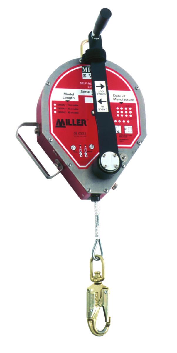 Fallskyddsblock Miller Mightevac 1005149A 1005160A - FALLSKYDDSBLOCK MIGHTYLITEEVAC 15M GALV WIRE 1005149A