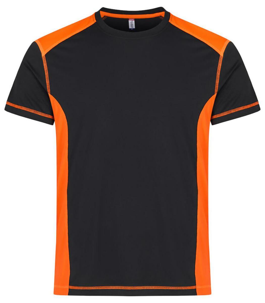 T-shirt Clique 029376 Ambition - T-SHIRT CLIQUE 029376 AMBITION VISB. SVART/ORANGE STL L
