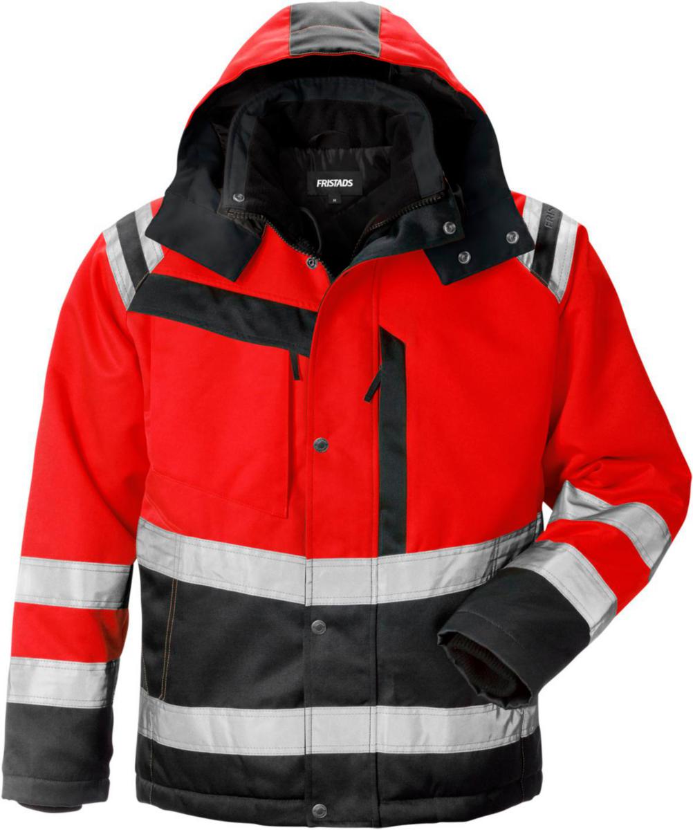 Vinterjacka Fristads 4043 PP - VINTERJACKA FK 4043 PP RÖD/SV VARSEL KL3 STL 3XL