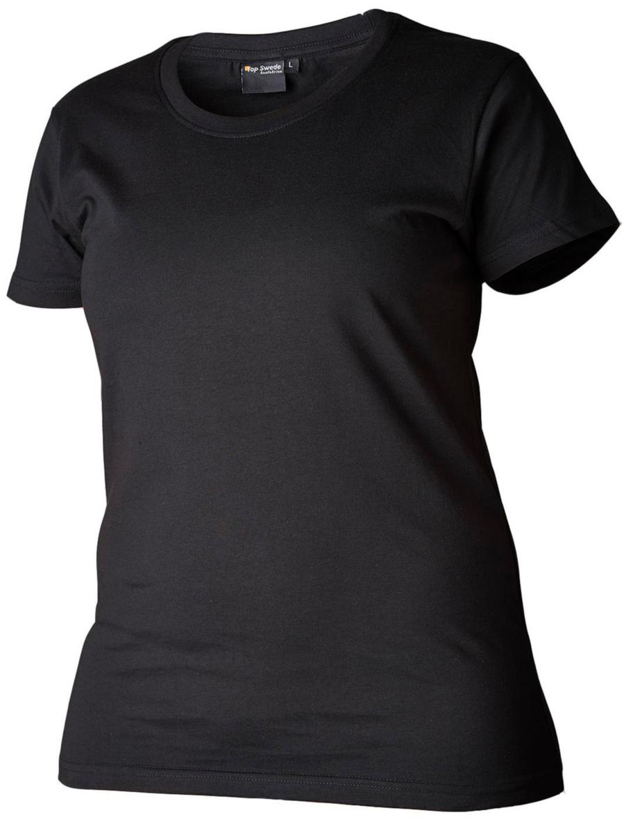 T-shirt Top Swede 203 - T-SHIRT TOPSWEDE 203012 DAM BOMULL RUND HALS SVART S