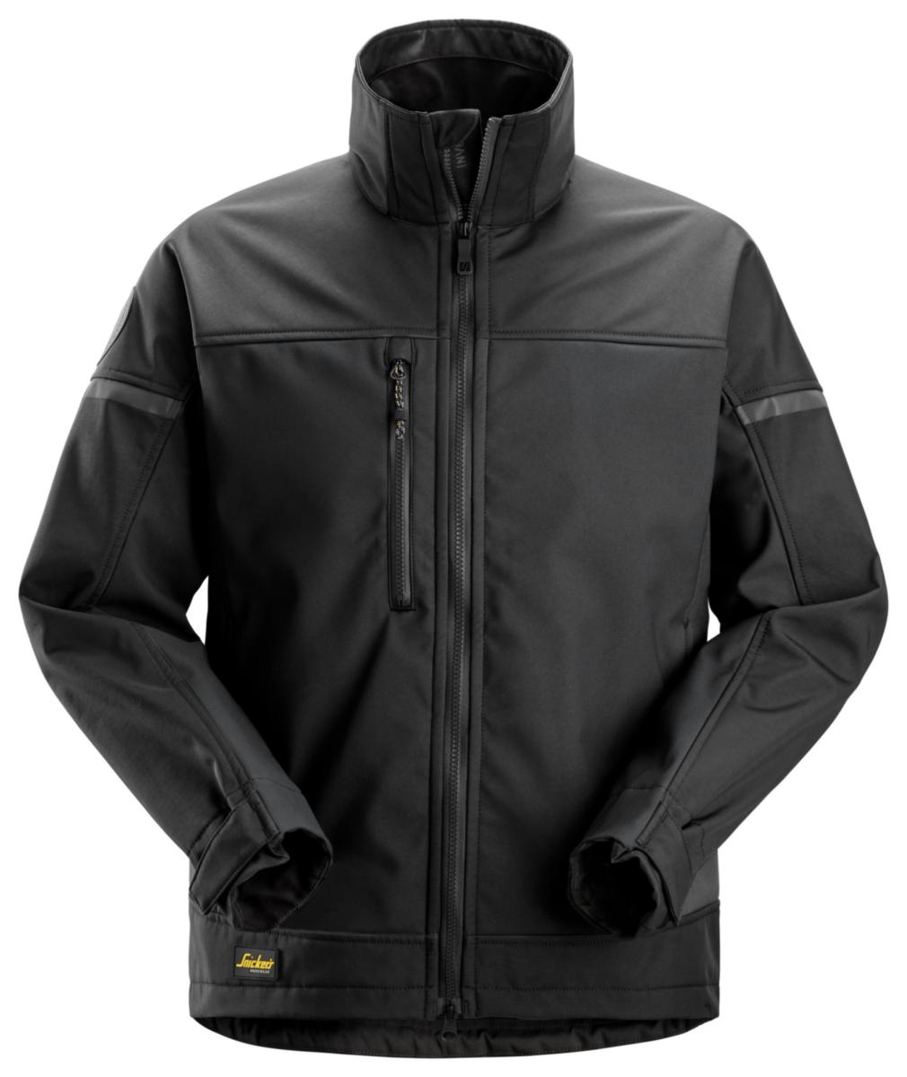Softshelljacka Snickers 1216 Stretch - SOFTSHELLJACKA SNICKERS 1216 SVART/SVART STL M