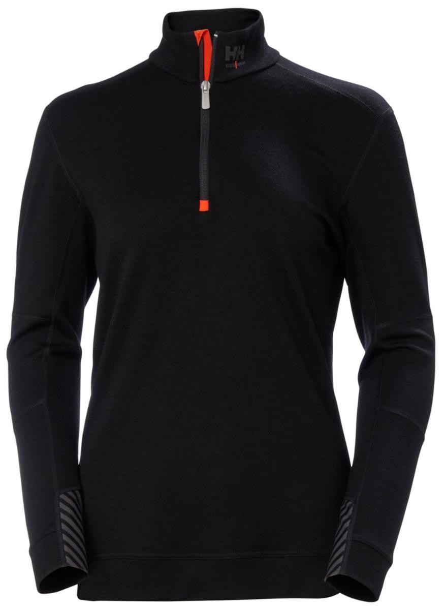 Undertröja Helly Hansen Lifa Merino 75210 - UNDERTRÖJA HH 75210-990 DAM SV LIFA MERINO HALF ZIP XS