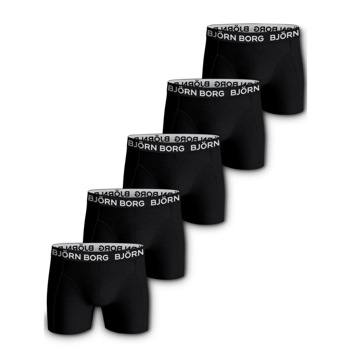 Kalsonger BB Boxer Solid 5-p - KALSONG BB 5-PACK SVART 1001900 STL XXL