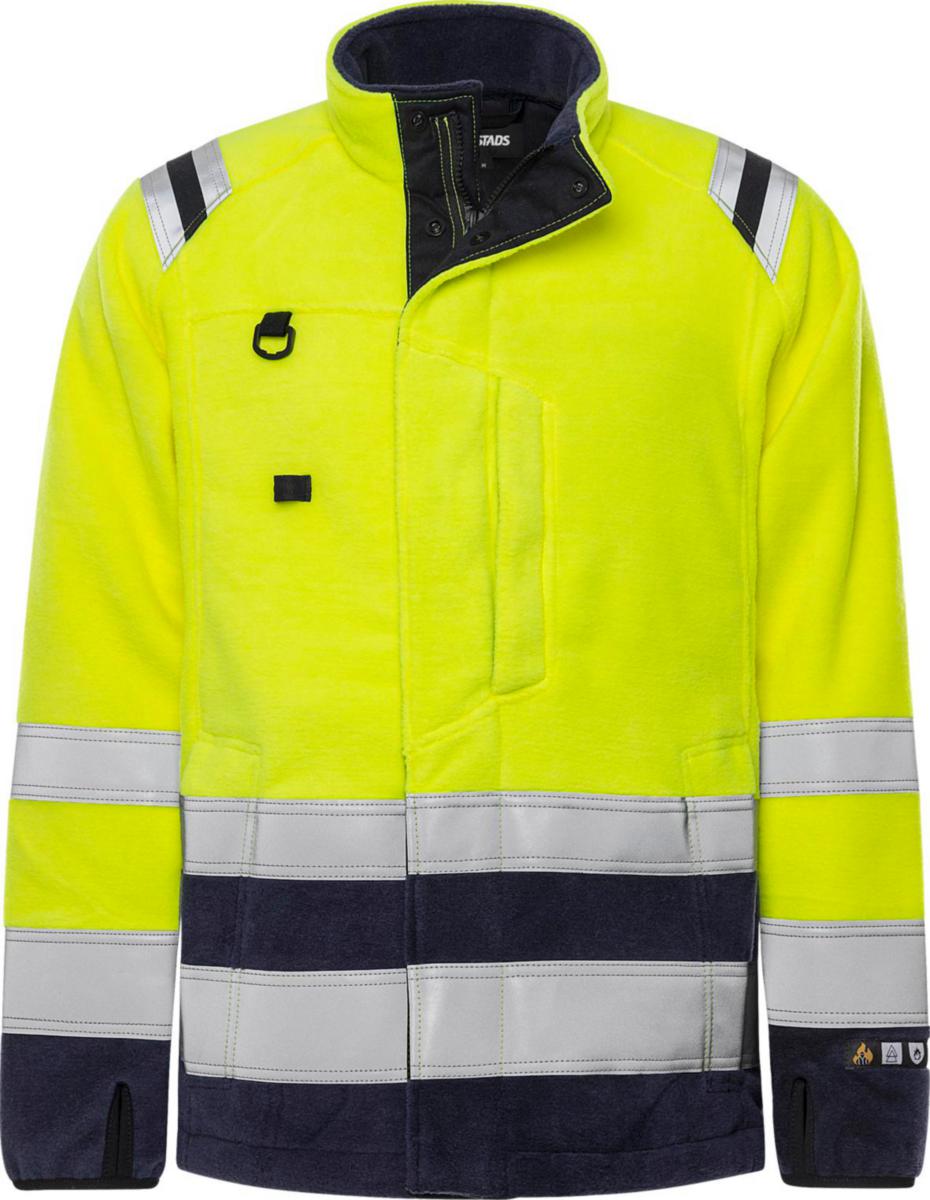 Fleecejacka Fristads 4063 ATF - FLEECEJACKA FK 4063 ATF GUL/M MARIN FLAMVARSEL KL3 STL XXL