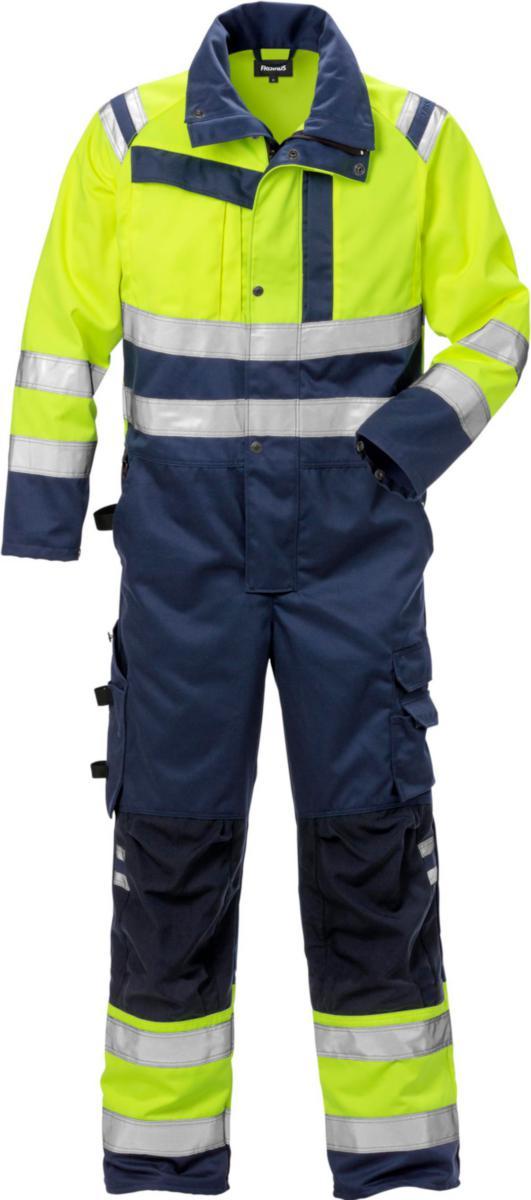 Overall Fristads 8026 PLU - OVERALL FK 8026 PLU GUL/MAR VARSEL KL3 STL S