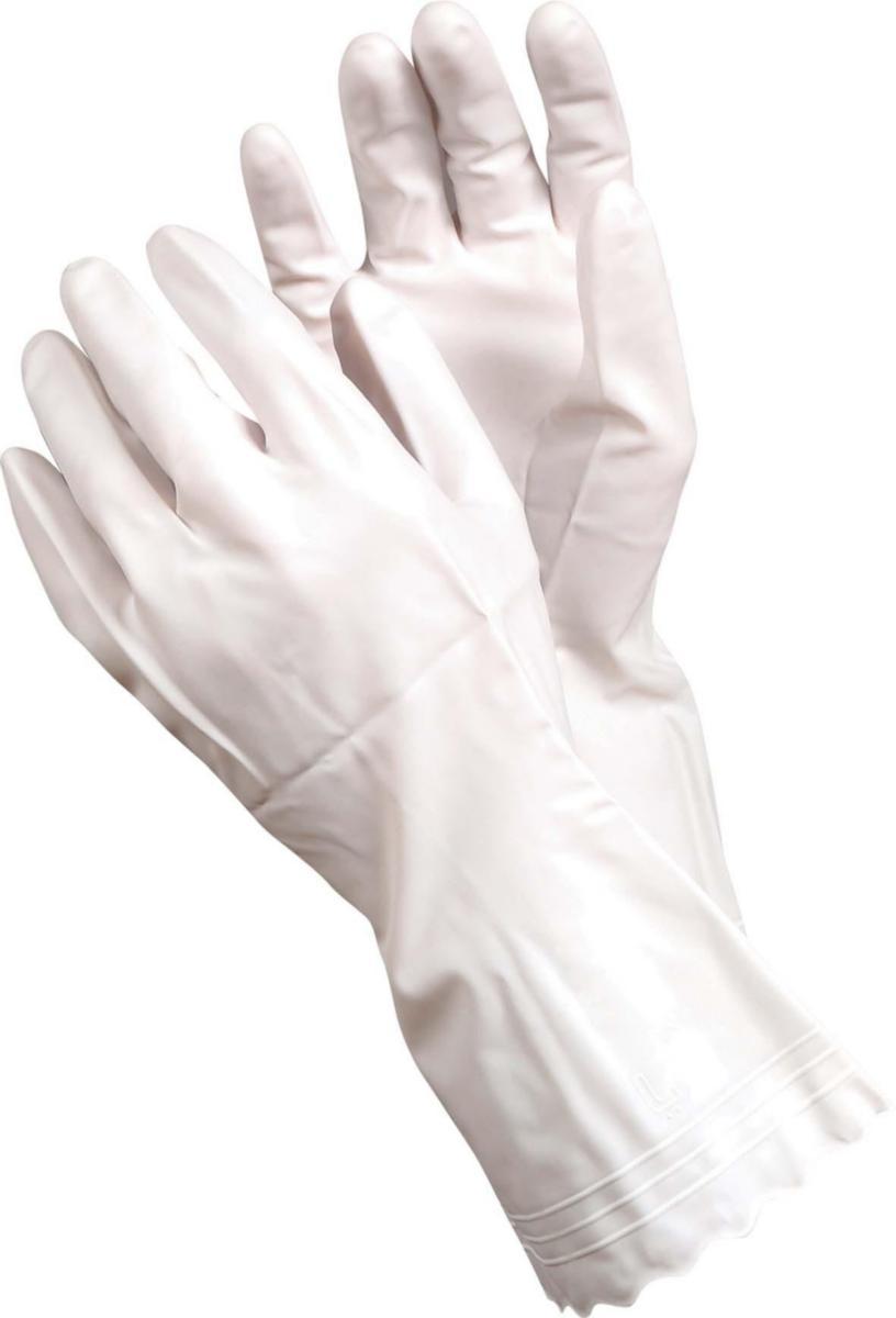 Kemskyddshandske Tegera 8190A - HANDSKE TEGERA 8190A PVC/VINYL 0.25MM L-30CM VIT STL 7