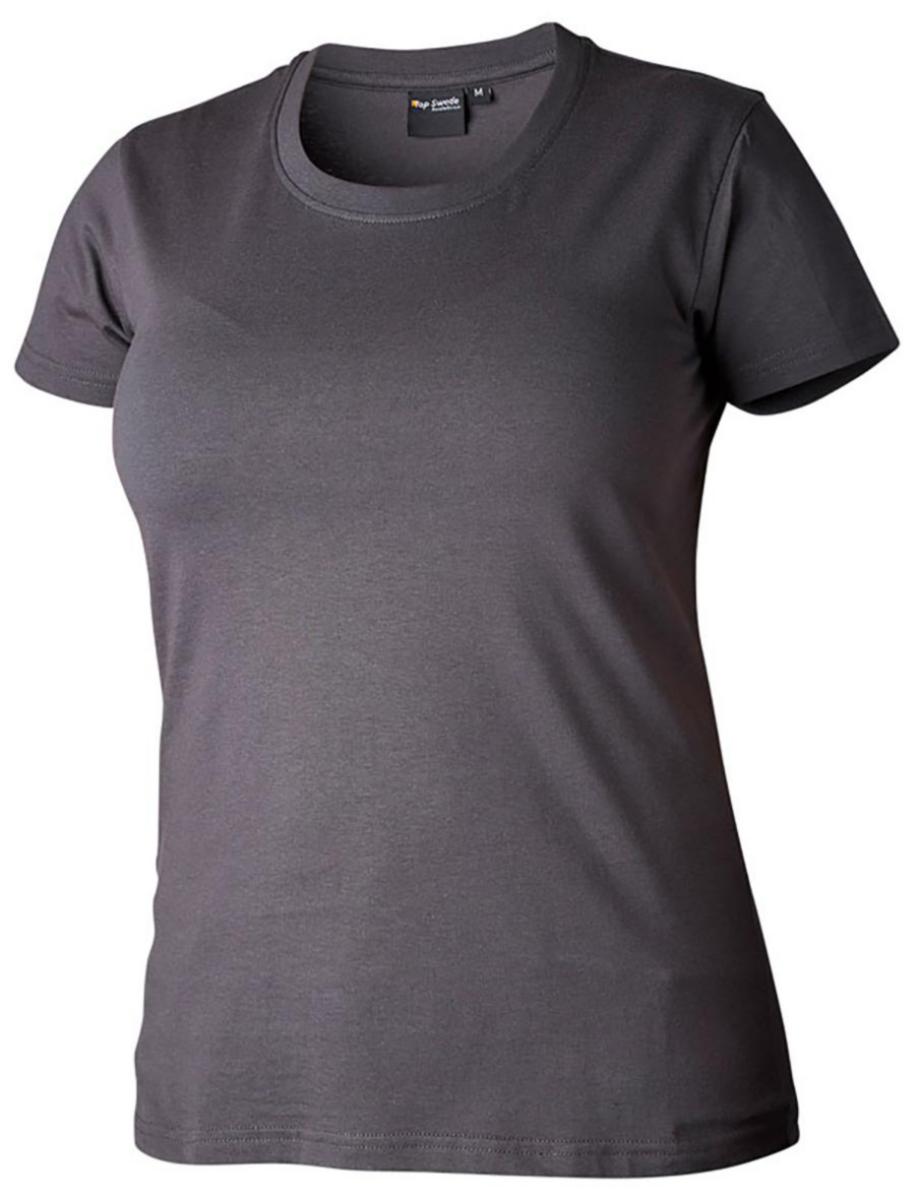 T-shirt Top Swede 204 dam - T-SHIRT TOPSWEDE 204119 DAM STRETCH RUND HALS GRÅ S
