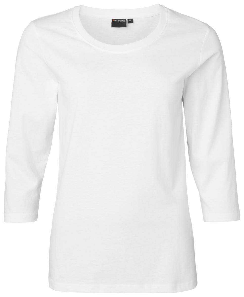T-shirt Top Swede 207012 - T-SHIRT TOPSWEDE 207012 DAM BOMULL 3/4 ÄRM VIT M