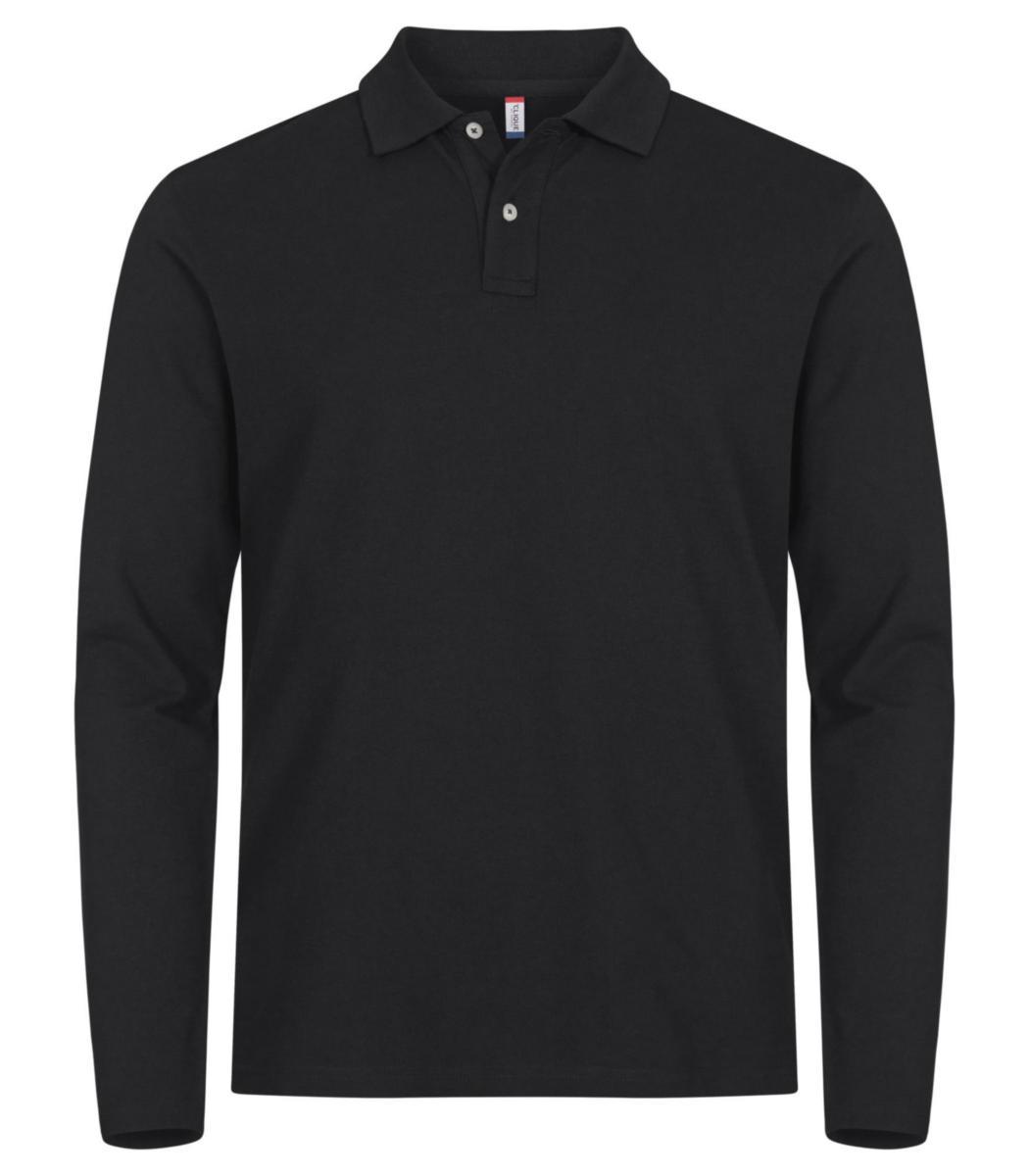 Pikétröja Clique 028262 Stretch Premium långärm - PIKÉTRÖJA CLIQUE 028262 SVART LÅNGÄRM STL L