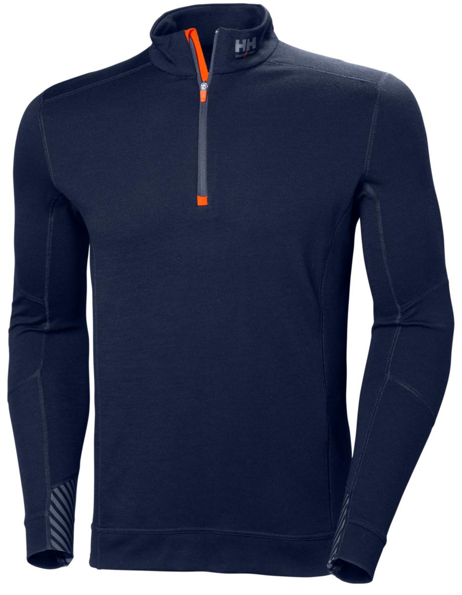 Undertröja Helly Hansen Lifa Merino 75107 - UNDERTRÖJA HH 75107-570 MARIN KORT DRAGKEDJA LIFA MERINO M