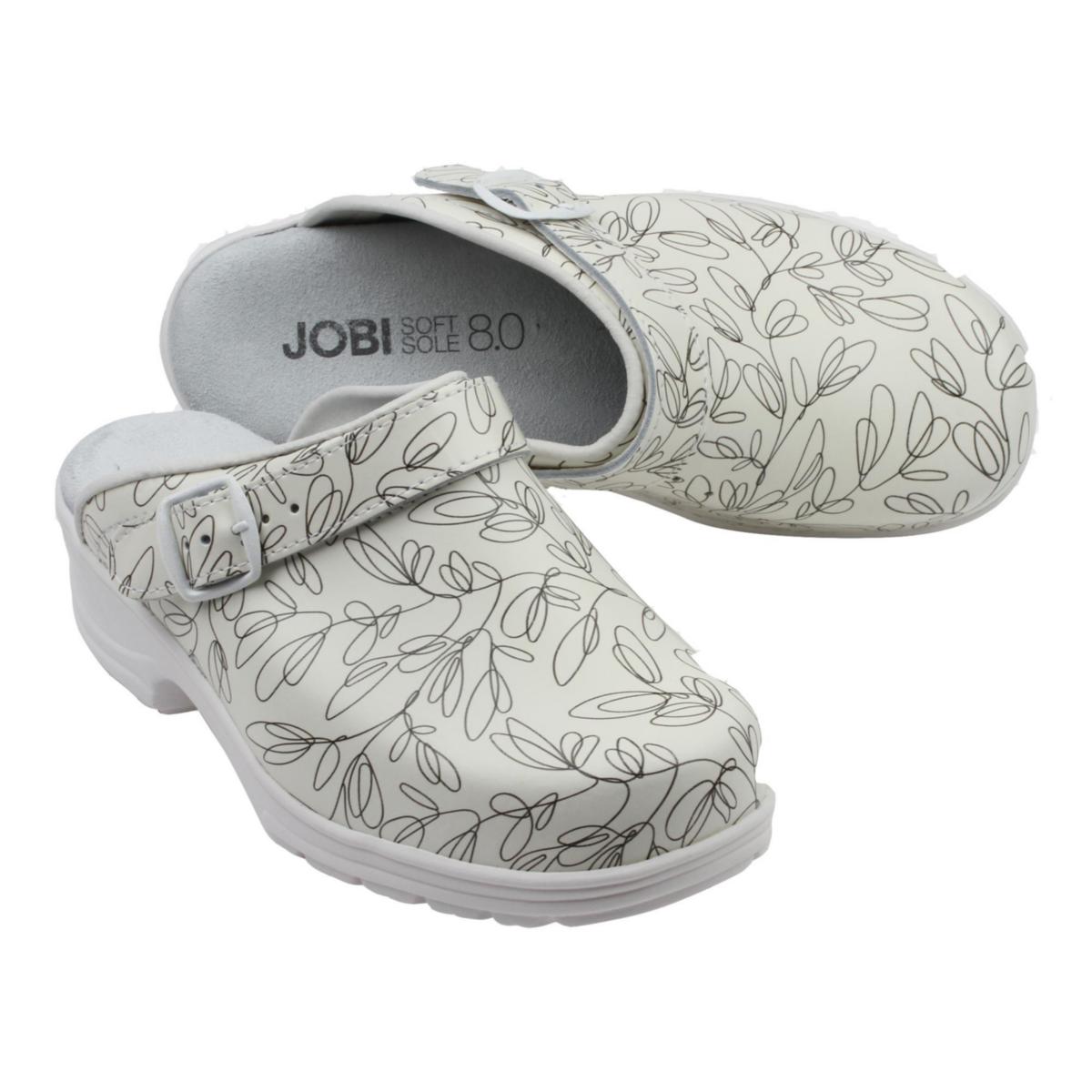 Yrkestoffel JOBI Maribor 20340 - YRKESTOFFEL JOBI MARIBOR 20340 SOFTSOLE 8.0 VIT BLOMMA STL 36