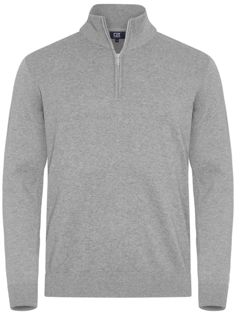 Tröja Cutter & Buck Oakville half zip - TRÖJA CUTTER&BUCK OAKVILLE GRÅ STL S