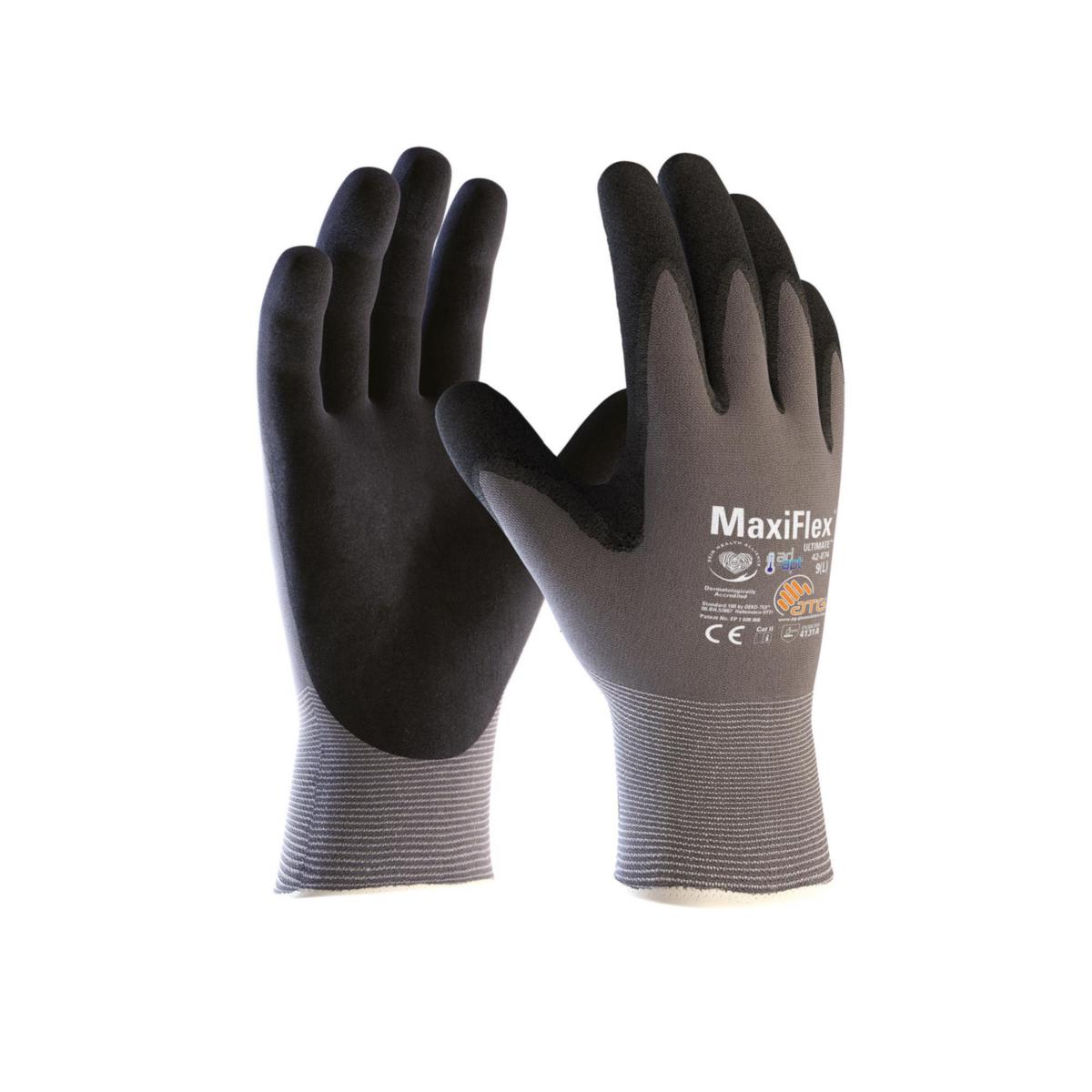 Montagehandske Maxiflex Ultimate 42-874 Adapt - MONTAGEHANDSKE MAXIFLEX GR/SV 42-874 ULTIMATE ADAPT STL 6