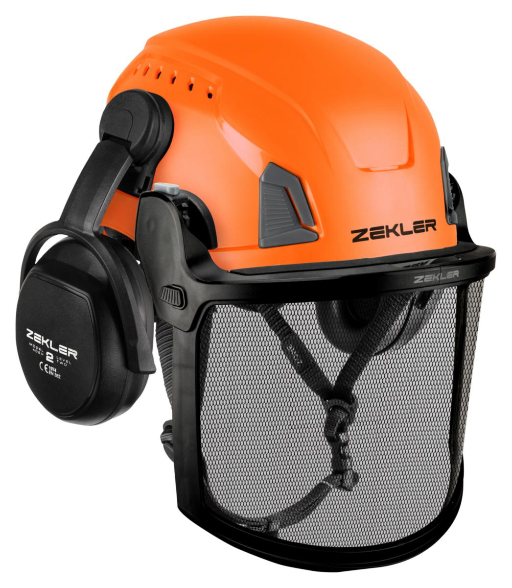 Skogshjälmspaket Zekler Zone orange - SKOGSHJÄLMSPAKET ZEKLER ZONE ORANGE HÖRSELSKYDD, MESHVISIR