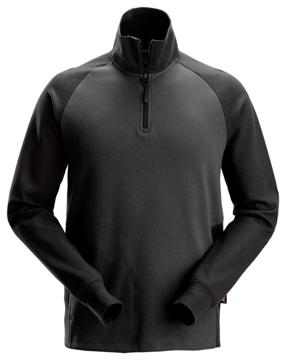 Sweatshirt Snickers 2841 - SWEATSHIRT SNICKERS 2841-5804 GRÅ/SVART HALVZIP STL XS
