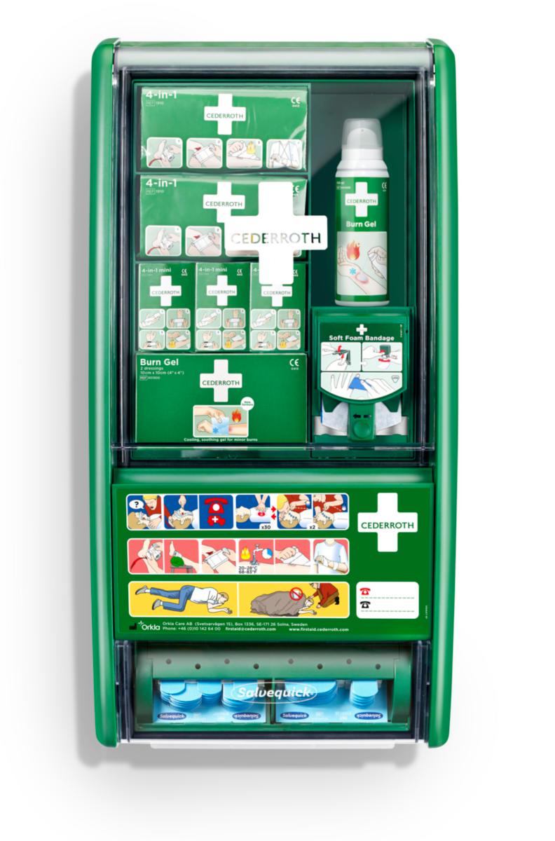 Första Hjälpen station Cederroth First Aid & Burn - FÖRSTA HJÄLPEN-STATION FIRST AID & BURN CEDERROTH