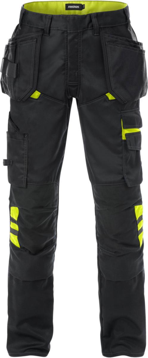 Midjebyxa Fristads 2595 STFP - HANTVERKARBYXA FR 2595 STFP SVART/HIVIS GUL C46