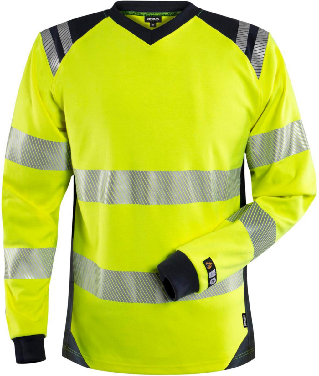 T-shirt Fristads 7357 TFL dam - T-SHIRT FR 7357 TFL FLAM DAM VARSELGUL/MARINBLÅ M