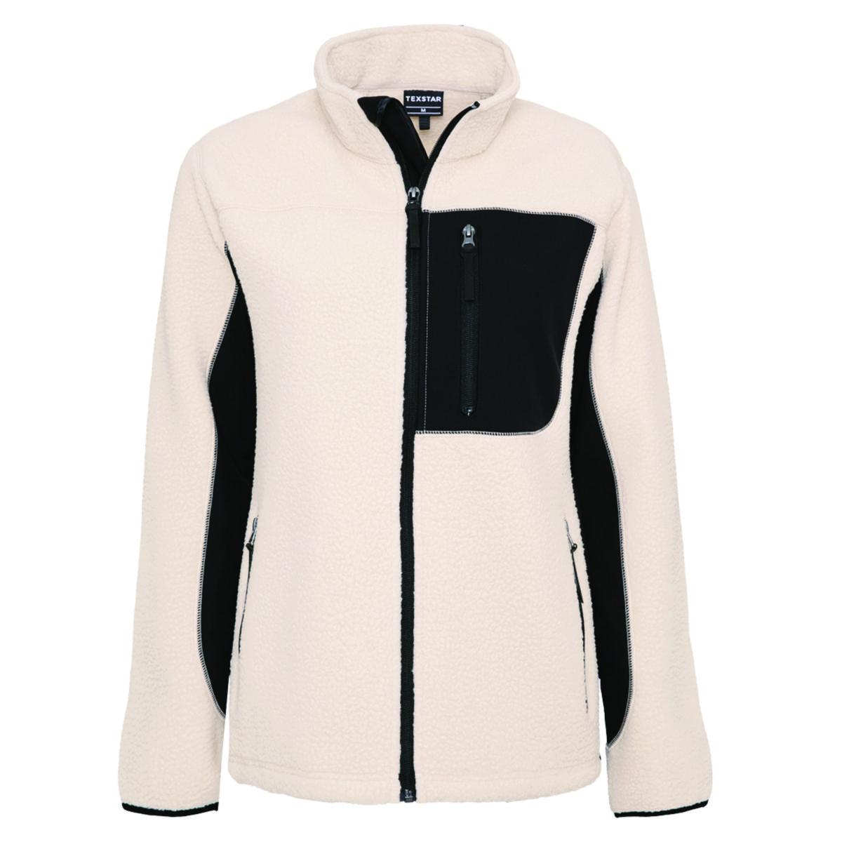 Tröja Texstar WJ85 Pile Fleece Dam - TRÖJA TEXSTAR WJ85 PILE FLEECE DAM SAND/SVART STL L
