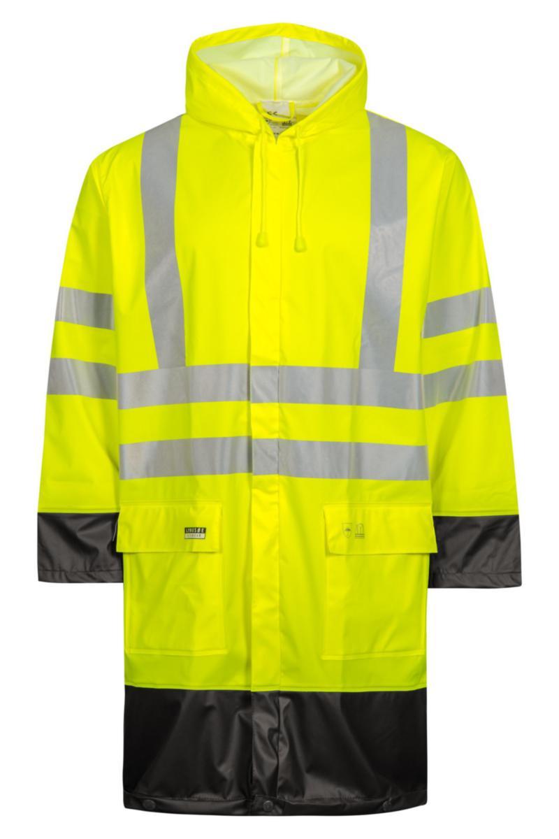 Regnrock Lyngsø LR8030 - REGNROCK LYNGSØE LR8030 100CM GUL/MARIN VARSEL KL3 STL 5XL