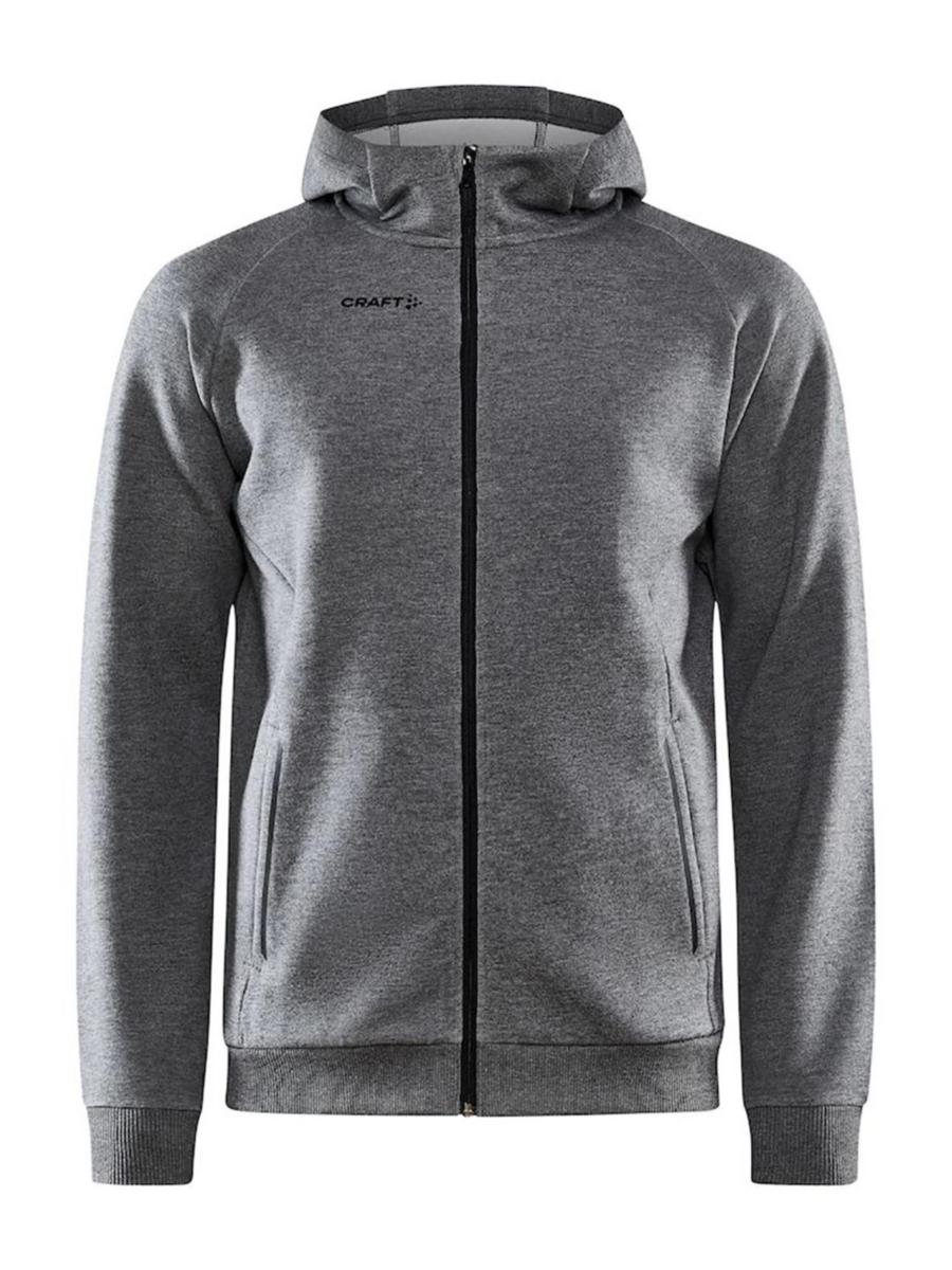 Huvtröja Craft 1910620 - HUVTRÖJA CRAFT 1910620 CORE SOUL FULL ZIP MÖRKGRÅ 3XL