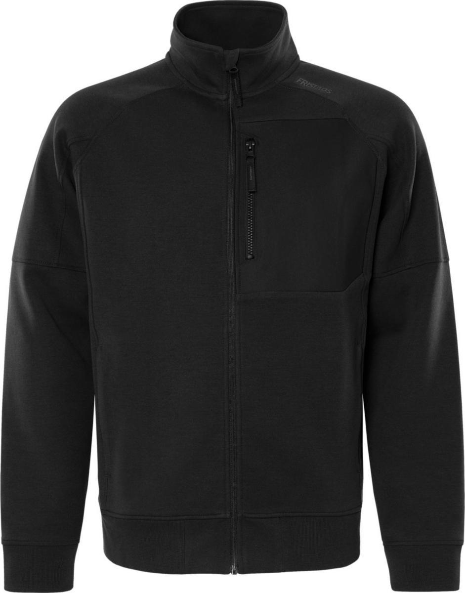 Sweatshirtjacka Fristads 7830 GKI - SWEATSHIRTJACKA FR 7830 GKI SVART ALNARYD GREEN STL L