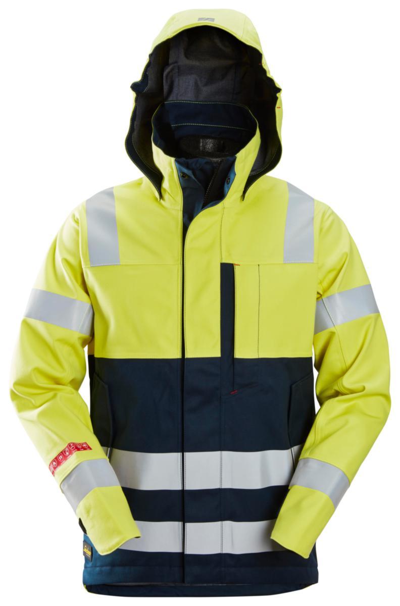 Skaljacka Snickers 1361 PW Flam - SKALJACKA SNICKERS 1361 GUL/MA FLAM/VARSEL KL.3 PW XL LÅNG