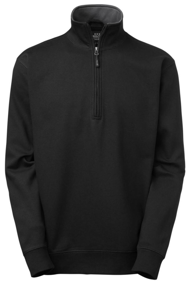 Collegetröja Webber 224 - TRÖJA SOUTH WEST WEBBER 224 HALVZIP SVART STL L