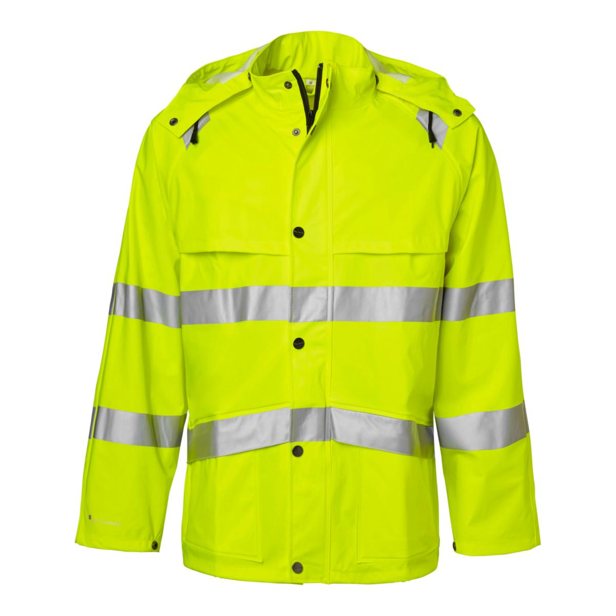 Regnjacka Top Swede 9394 - REGNJACKA TOPSWEDE 9394 VARSEL GUL KLASS 3 80 CM L