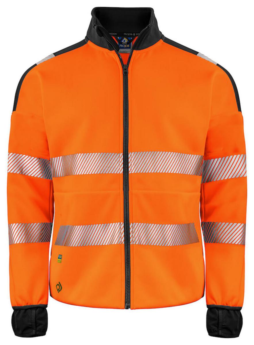 Sweatshirt ProJob 6109 - 6109 SWEATSHIRT FULL ZIP /SVART VARSEL KL3 STL 3XL