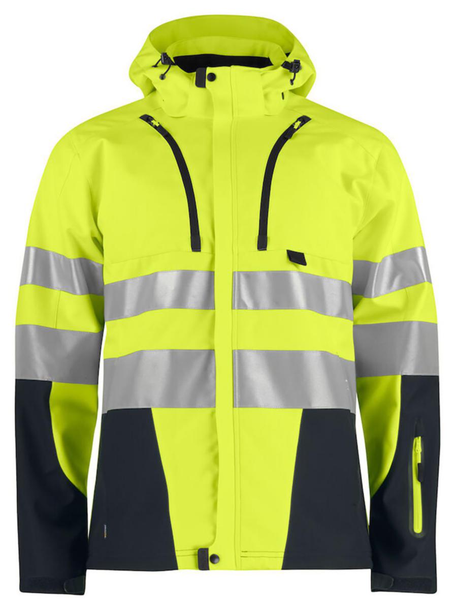 Softshelljacka Projob 6419 - SOFTSHELLJACKA PROJOB 6419 GUL /SVART VARSEL KL3 STL XL
