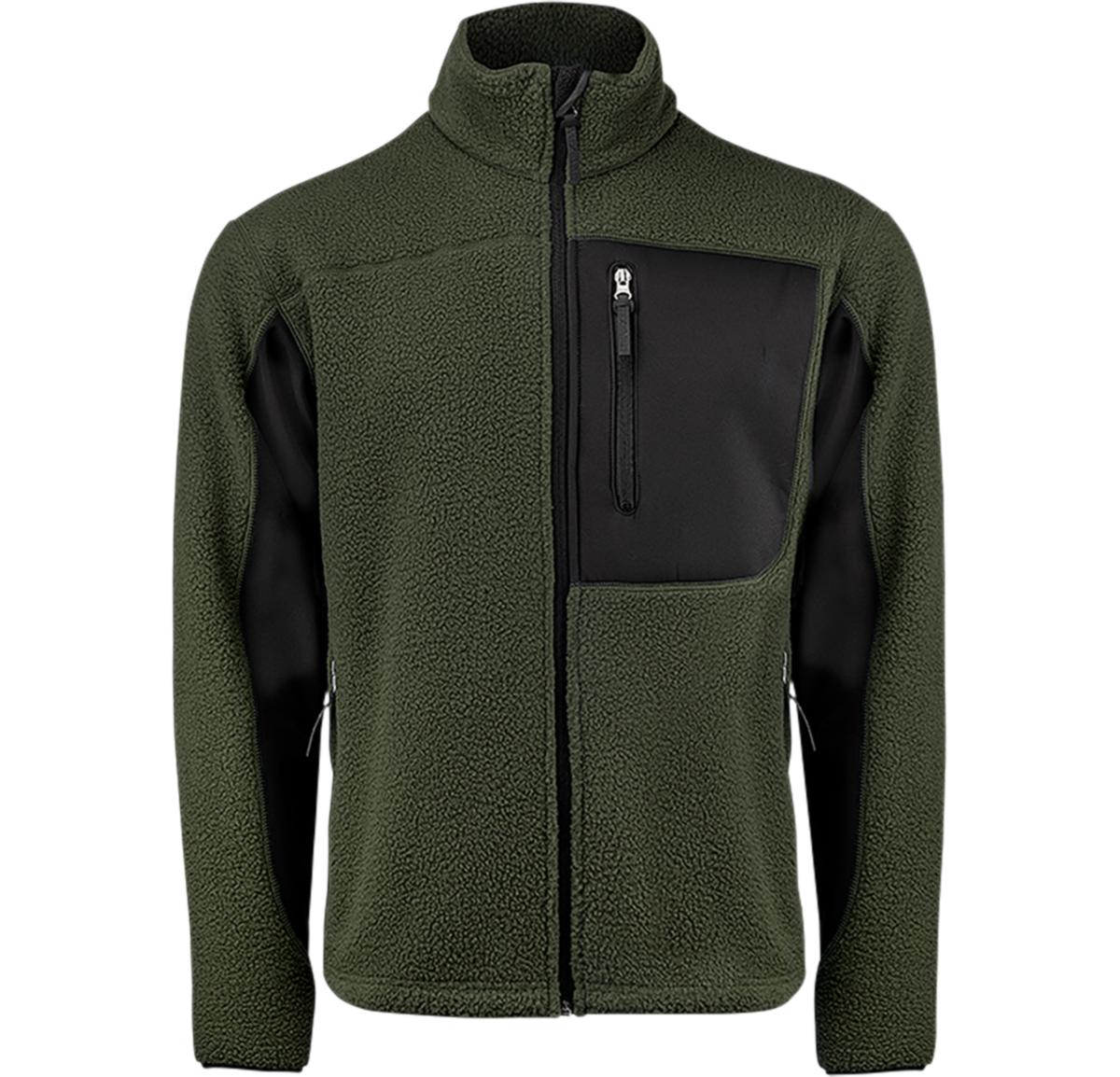 Tröja Texstar FJ85 Pile fleece - TRÖJA TEXSTAR PILE FLEECE FJ85 GRÖN/SVART STL S