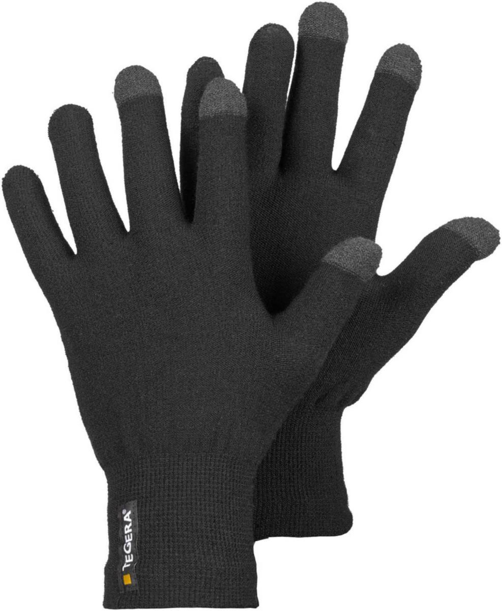 Arbetshandske Tegera 4640 - HANDSKE TEGERA 4640 MERINOULL SVART INNERHANDSKE STL 11