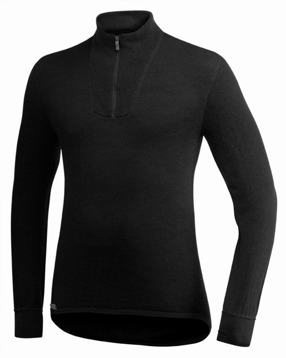 Polotröja Woolpower 7222 - POLOTRÖJA WOOLPOWER 7222 SVART 200GR STL S