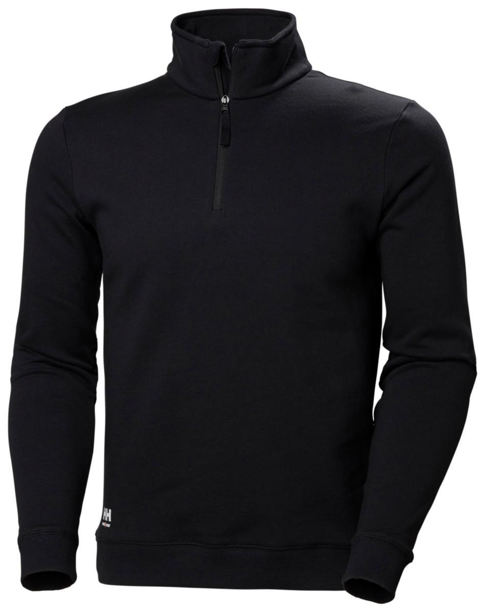 Sweatshirt Helly Hansen Manchester 79210 - SWEATSHIRT HH 79210-991 SVART MANCHESTER HALF ZIP STL M