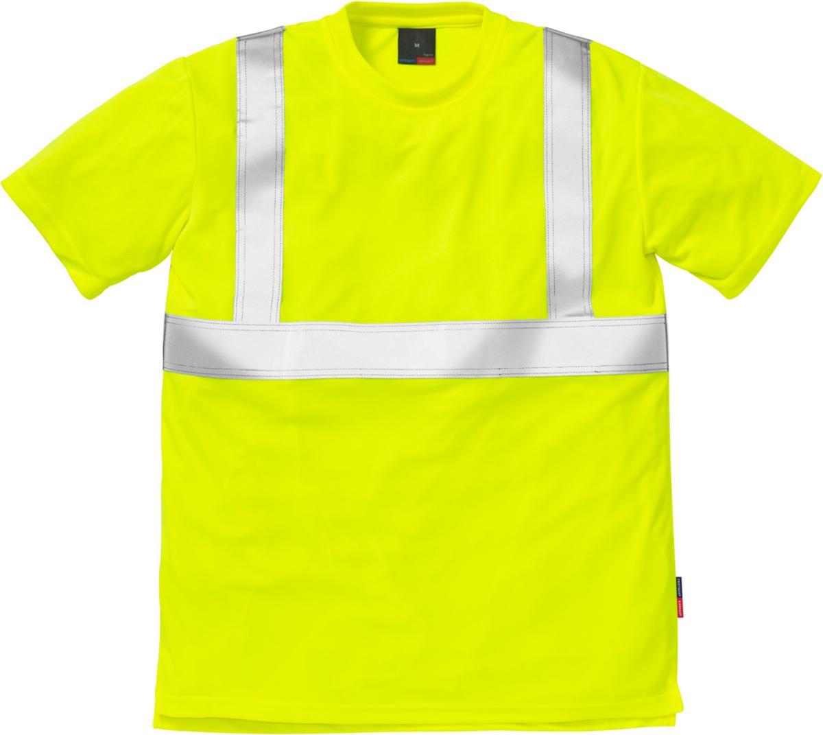 T-shirt Fristads 7411 TP - T-SHIRT FK 7411 TP GUL VARSEL KLASS 2 STL L