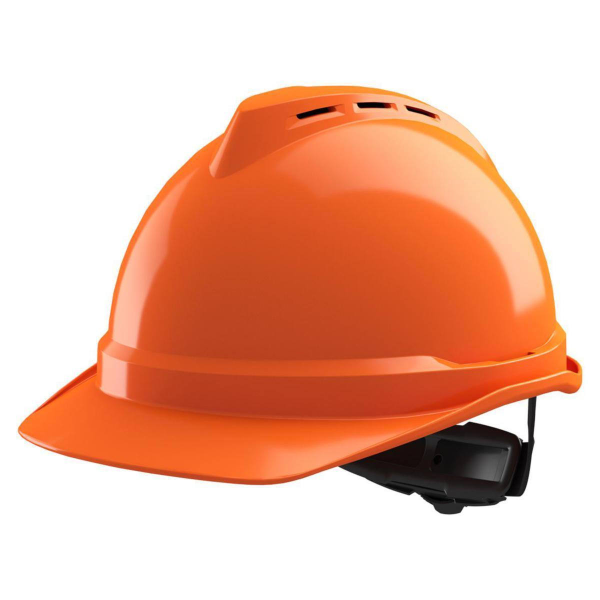 Skyddshjälm MSA V-Gard 500 - SKYDDSHJÄLM MSA V-GARD 500 ORANGE RATTINR VENTILERAD