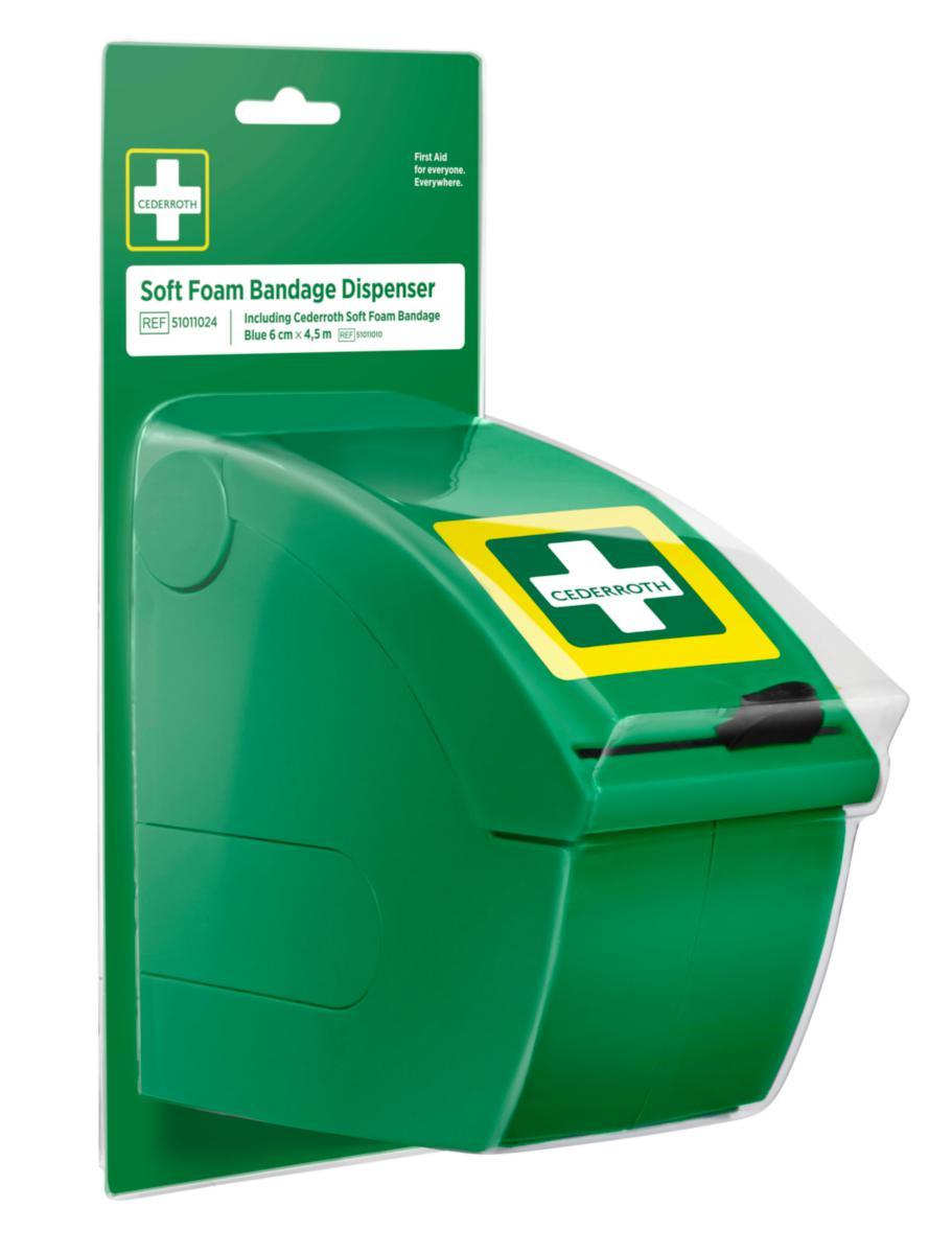 Dispenser Cederroth 51011024 - DISPENSER CEDERROTH 51011024 INKL SOFT FOAM BLÅ 6CMX4.5M