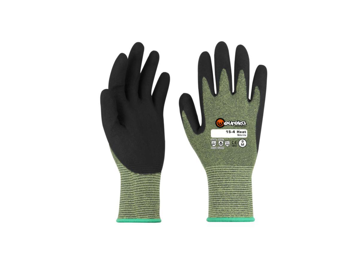 Skärskyddshandske Eureka 15-4 Heat Nitril - HANDSKE EUREKA 15-4 HEATNITRIL CUT D PARA ARAMID STL 11