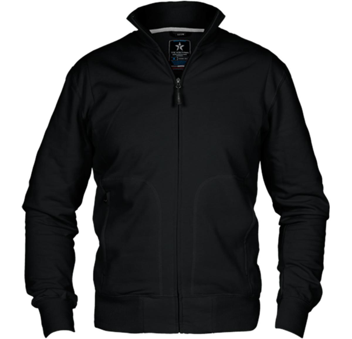 Tröja Texstar HC04 City - TRÖJA TEXSTAR HC04 CITY HELZIP SVART STL M