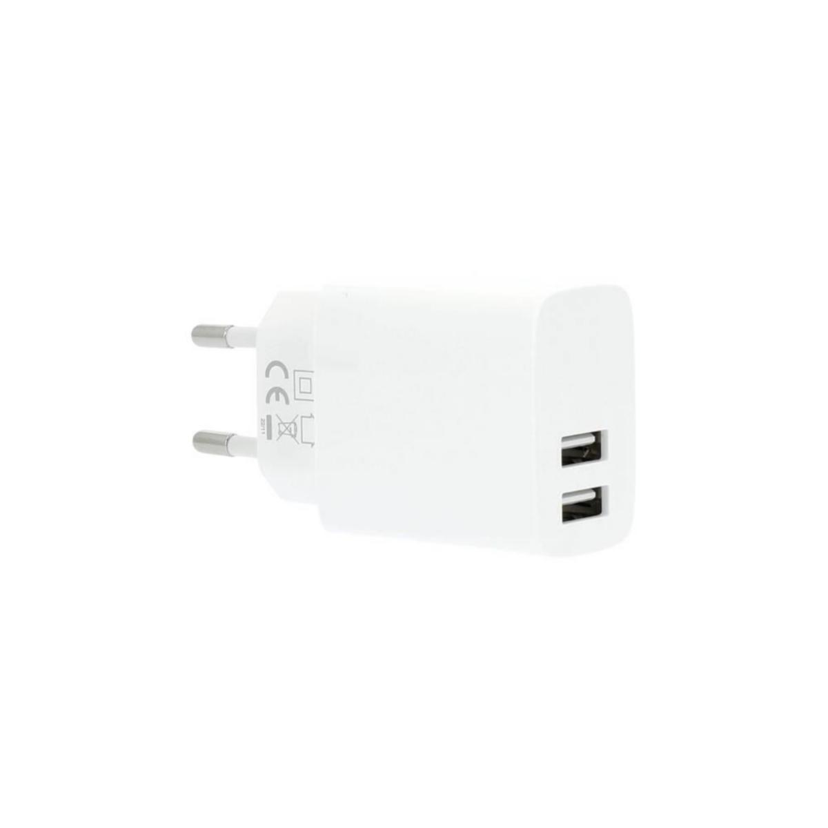 Väggladdare, 2xUSB-A - VÄGGLADDARE 2XUSB-A 3.4 A VIT GEAR