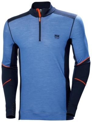 UNDERTRÖJA HH 75107-595 BLÅ 1/2 ZIP LIFA MERINO STL 2XL