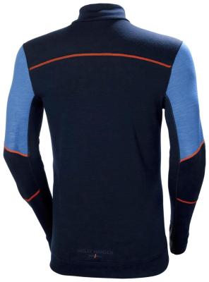 UNDERTRÖJA HH 75107-595 BLÅ 1/2 ZIP LIFA MERINO STL M