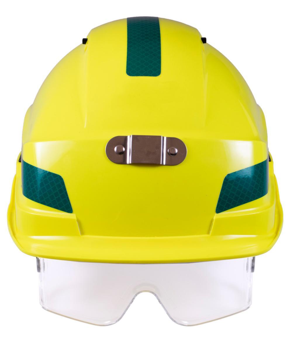 Skyddshjälm Iris 2 med reflektor och lampfäste - SKYDDSHJÄLM IRIS 2 LAMPFÄSTE HI VIS GUL MED GRÖNA REFLEXER